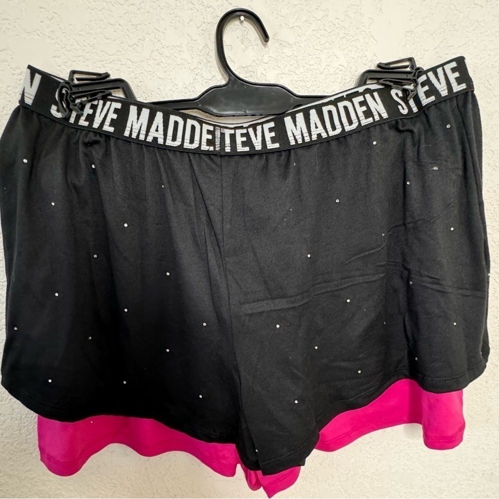 STEVE MADDEN HOT PINK & BLACK & RHINESTONE EMBELLISHMENT ❤️SALE 2PACK